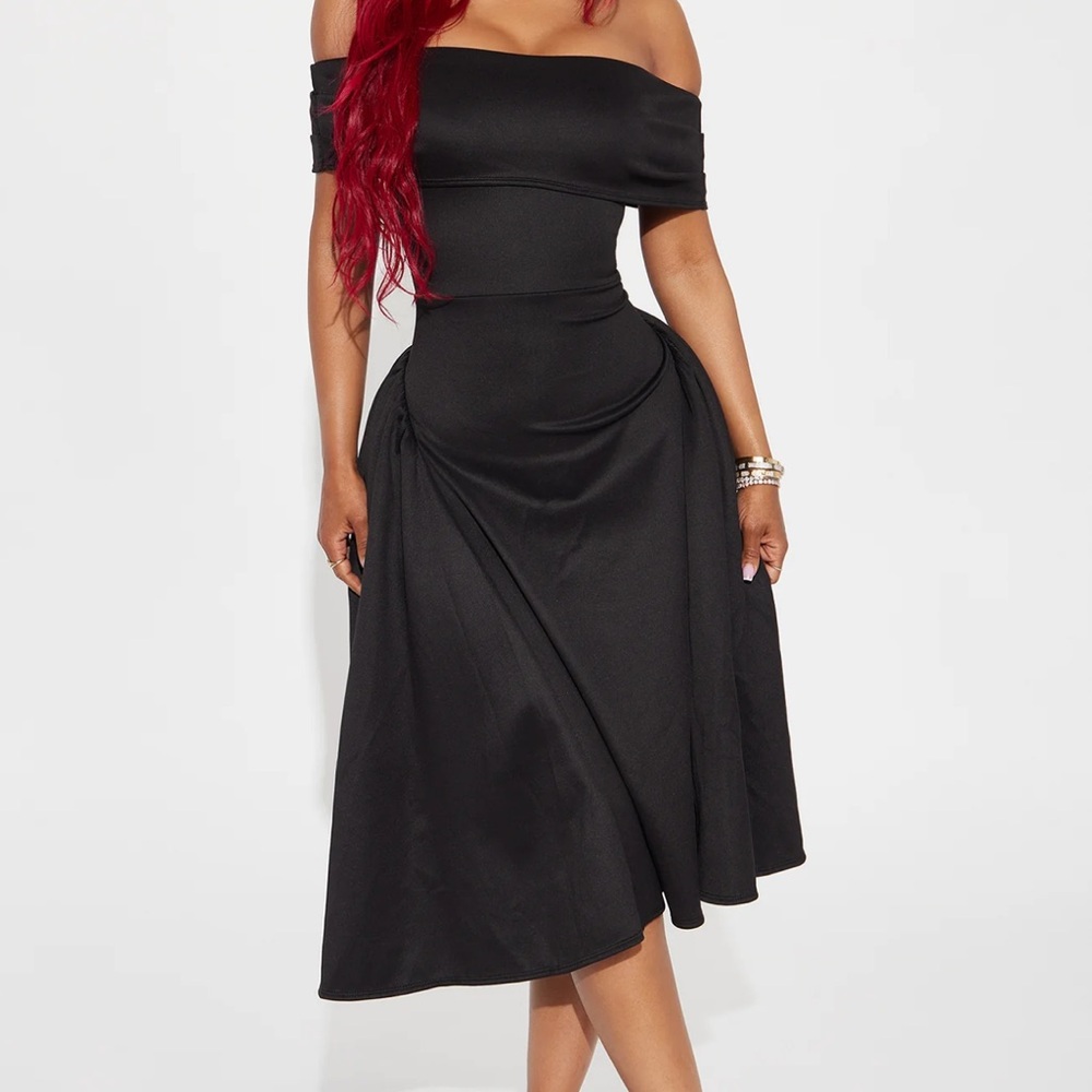 NWT Black Midi Dress - Picture 1 of 2